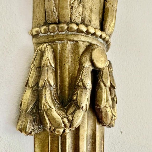 Mid-19th Century Napoleon III Gilt Bronze Candle Sconces, Set of 2 For Sale - Image 5 of 15