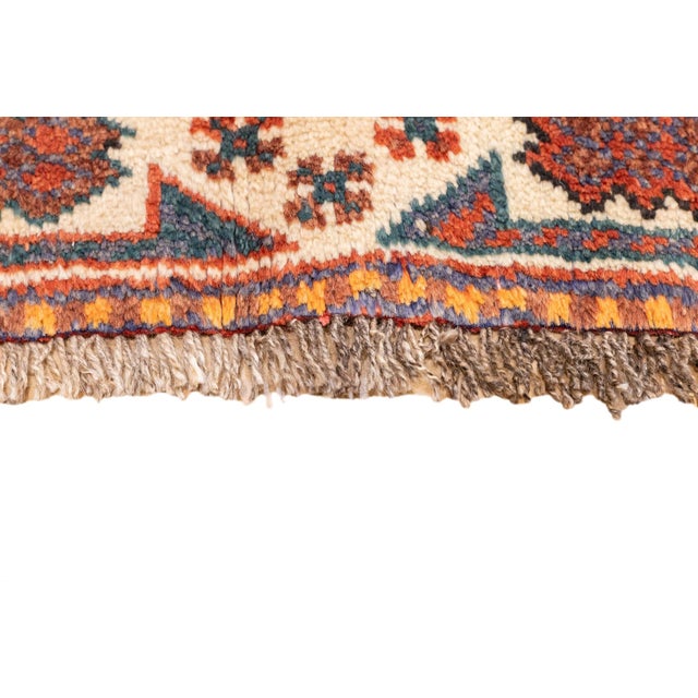 Semi-Antique Hand-Knotted Persian Qashqai Rug 5'3" X 8'8" For Sale - Image 10 of 14