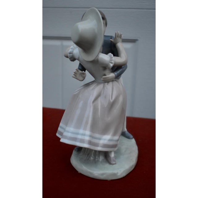 Ceramic Llardo Porcelain Figurine Waltz Time Precious Love Boy Kissing Girl Retired For Sale - Image 7 of 15