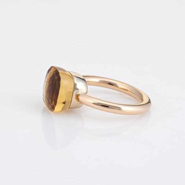 Pomellato Nudo Citrine 18k Yellow Gold Ring, Size 6 For Sale - Image 4 of 7