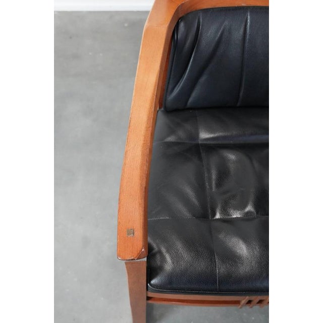 Art Deco Decoforma Series Dining Armchairs in Black Leather from Schuitema, Set of 4 For Sale - Image 10 of 18