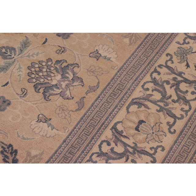 Shabby Chic Tan/Beige Wool Rug - 8'3'' X 9'11'' For Sale In New York - Image 6 of 10