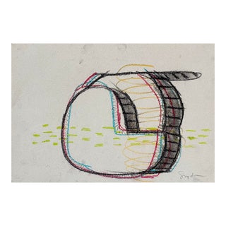 1980s Richard Snyder Abstract Pastel Rawing For Sale