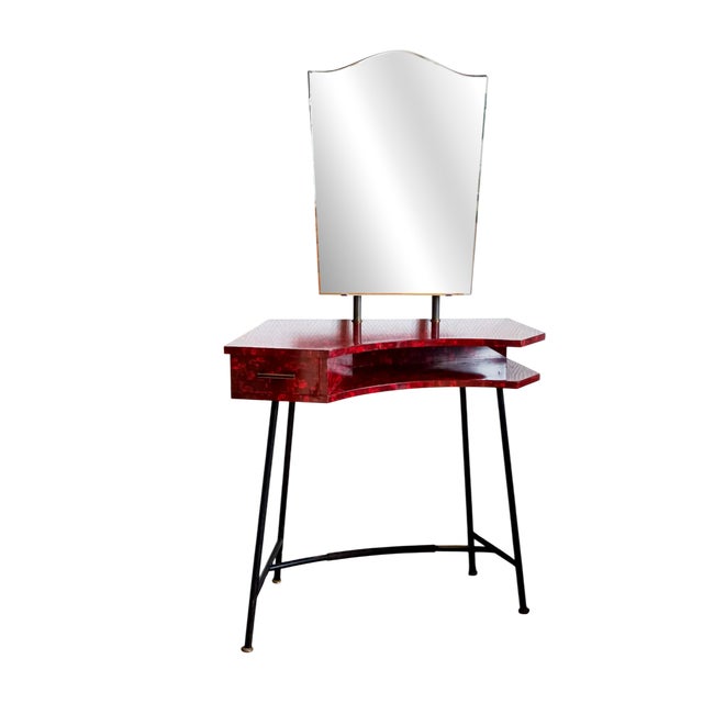 Marbled Formica Dressing Table, 1950s For Sale