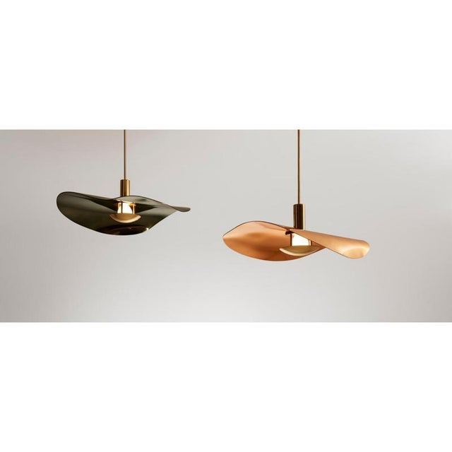 Metal Curve Loie Pendant Lamp by Jennifer Midoz For Sale - Image 7 of 9