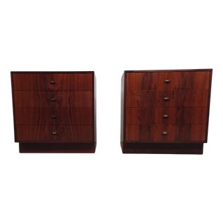 Danish Rosewood Nightstands or Chests of Drawers, 1960s, Set of 2 For Sale