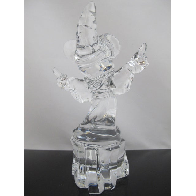 1990s Disney Waterford Crystal Mickey Mouse Sorcerer Limited Edition of 750 in Box For Sale - Image 5 of 18