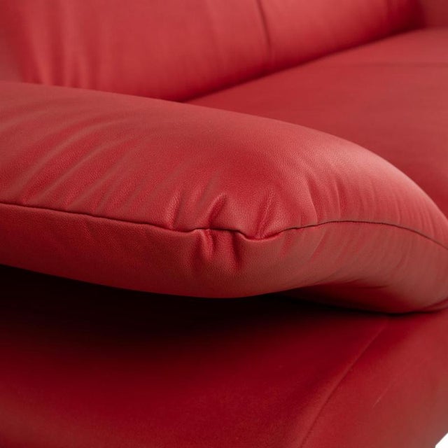 Textile Gavin 107 Vegan Leather Rossini Two-Seater Red Manual Function Sofa from Koinor For Sale - Image 7 of 13