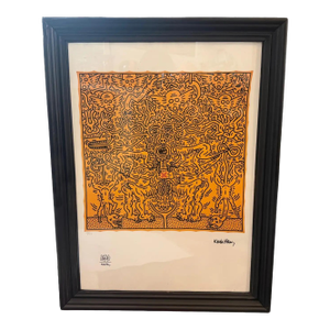 21st Century Keith Haring Pop Art Framed 63/150 Untitled Lithography