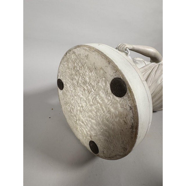 Neoclassical sculpture of a Danaid, 19th century, 55 cm, white marble For Sale - Image 9 of 9