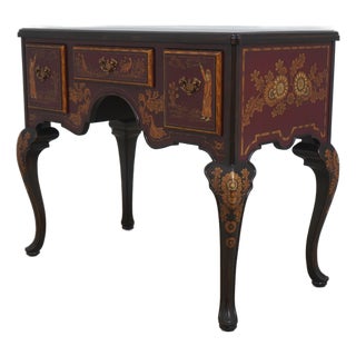 Maitland Smith Chinoiserie Decorated Marble Top Low Boy Server For Sale