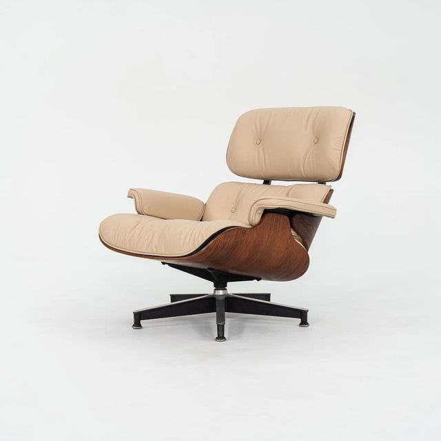 Mid-Century Modern 1958 Original Eames for Herman Miller Lounge Chair & Ottoman in Brazilian Rosewood & Tan Leather For Sale - Image 3 of 12