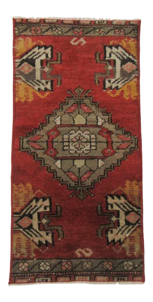 Vintage Mini Turkish Vintage Rug