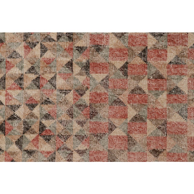 Mid-Century Modern Vintage Zeki Müren Runner With Polychromatic Geometric Patterns From Rug & Kilim For Sale - Image 3 of 7