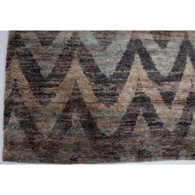 Textile Contemporary Ikat Rainbow Handmade Wool Rug by Doris Leslie Blau For Sale - Image 7 of 8