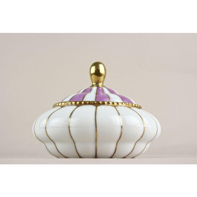 Art Nouveau Porcelain Box with Lid, Bohemia, 1920s For Sale - Image 12 of 14