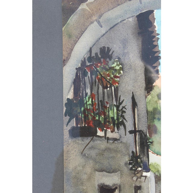 Watercolor Street Scene Painted by the Spanish Artist, Nicolás Bermúdez For Sale - Image 13 of 15