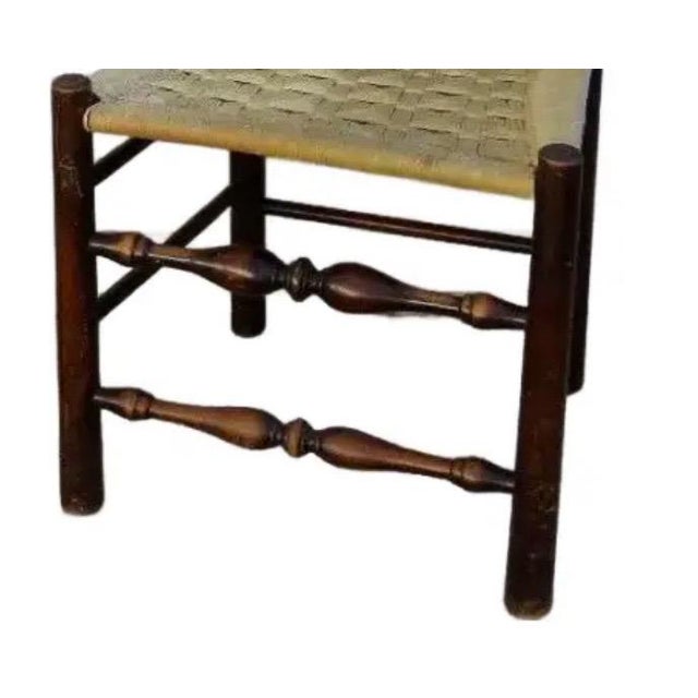 Late 18th Century Tall 19th-Century American Primitive Ladderback Chair For Sale - Image 5 of 8