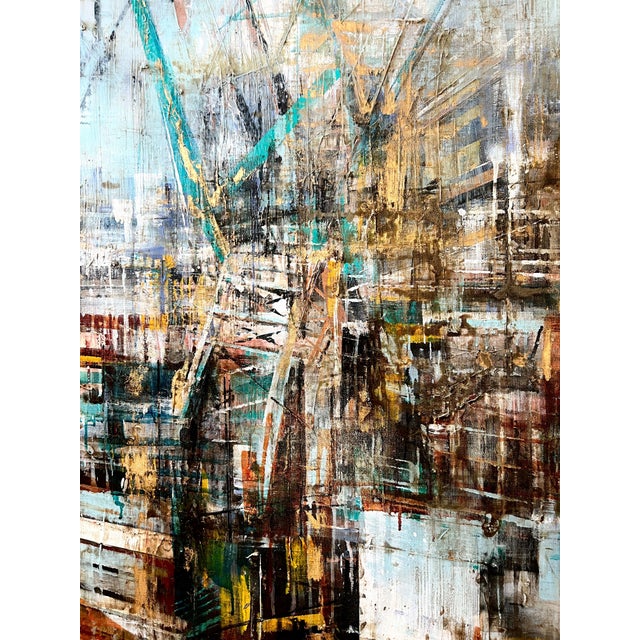 Early 21st Century Bianca Prettau, Stocznie, 2024, High Density Glaze on Linen Canvas For Sale - Image 5 of 9