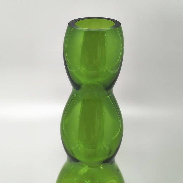 1970s Mid-Century Modern Murano Green Glass Vase by Vincenzo Nason, 1970s For Sale - Image 5 of 10