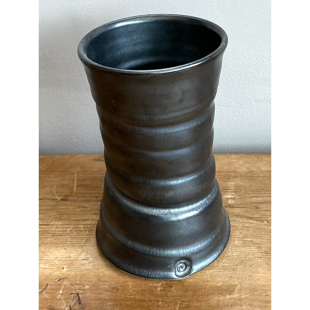 Vintage Original Studio Pottery Vase For Sale - Image 10 of 12