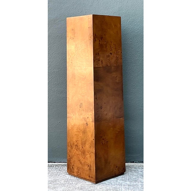 Vintage Burl Wood Pedestal For Sale - Image 11 of 12