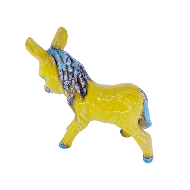 Figurative Vintage Vietri Donkey Figurine For Sale - Image 3 of 9
