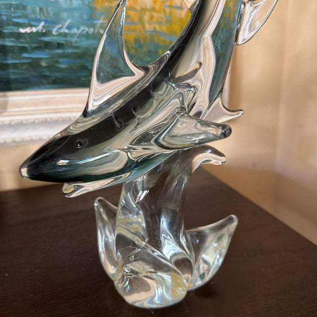 This hand-blown, two-toned Murano glass shark was crafted on the islands of Murano, Venice, and purchased in Livorno,...