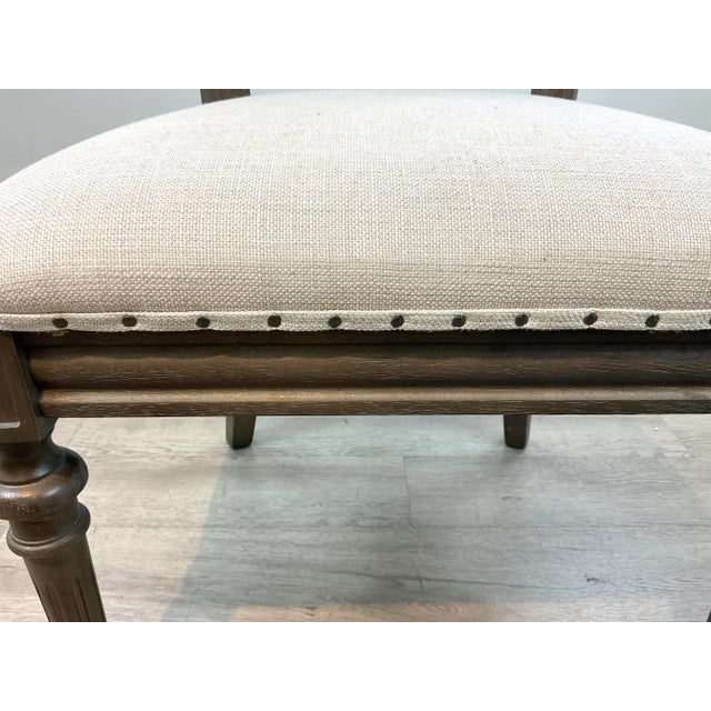 Wood French Transitional Gray Wood Dining Chairs Set of 8 For Sale - Image 7 of 10