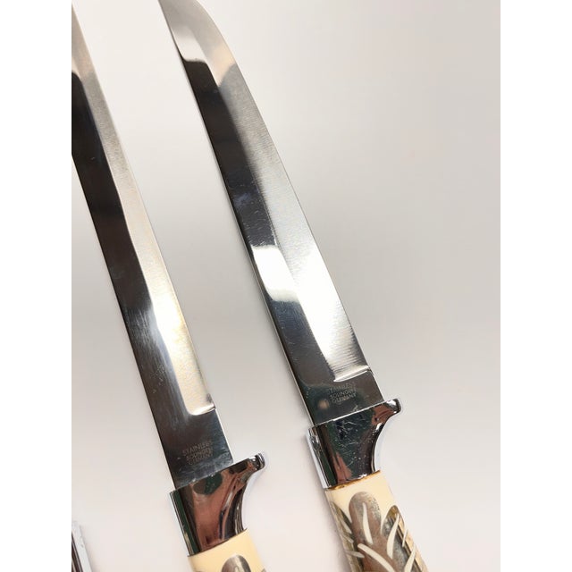 Vintage Solingen Durex Stainless 3 piece large roast carving and serving set. Made in Germany in great vintage condition....