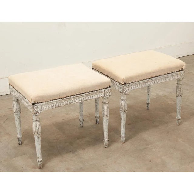 18th Century Swedish 18th Century Louis XVI Style Benches - A Pair For Sale - Image 5 of 8