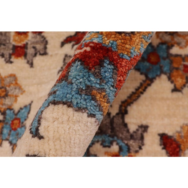 Textile Floral Ziegler Beige/Rust Wool Runner Rug- 2'1'' X 4'10'' For Sale - Image 7 of 10