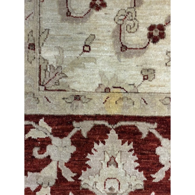 Hand-Knotted Ivory and Rust Oushak-Style Area Rug For Sale - Image 9 of 11
