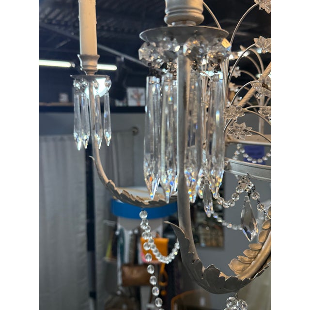 1960s Niermann Weeks Swedish Crystal Chandelier For Sale - Image 12 of 12