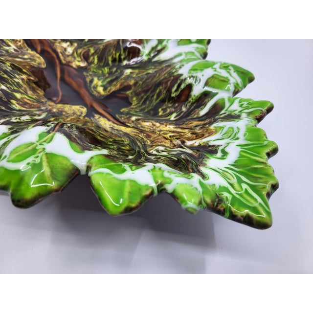 French Green Ceramic Bowl from Vallauris, 1970s For Sale - Image 9 of 12