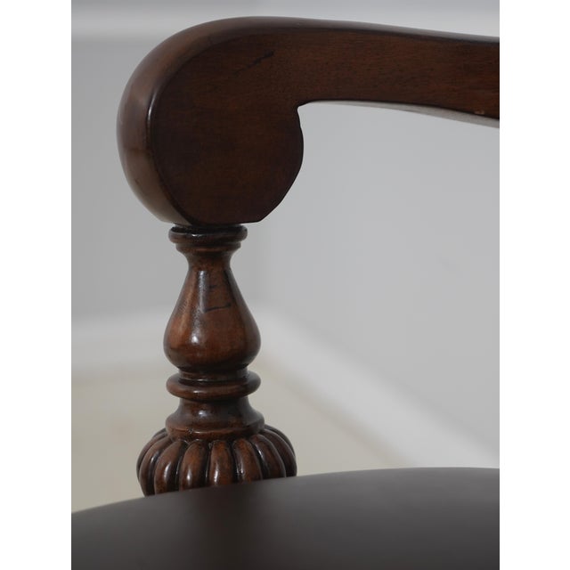 Brown Set of 4 Swivel Seat Italian Style Bar Counter Stools For Sale - Image 8 of 18