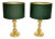 Vintage Brass Table Lamps, 1970s, Set of 2 For Sale