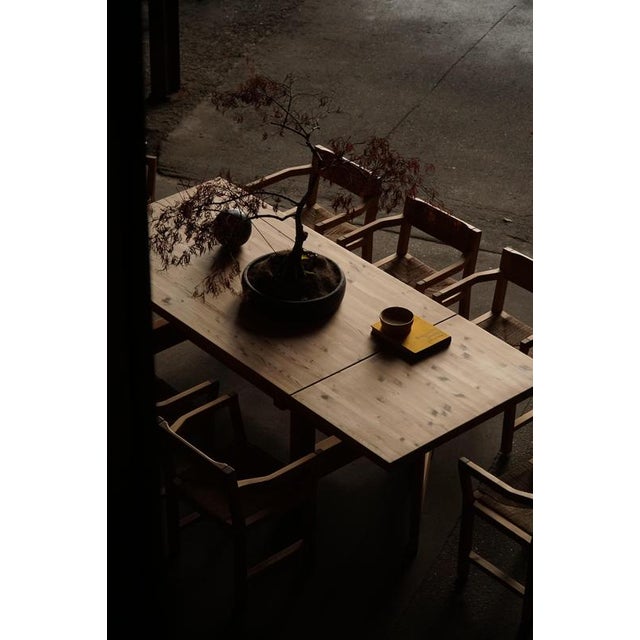Danish Modern Brutalist Extendable Dining Table in Pine by Tage Poulsen, 1970s For Sale - Image 12 of 18