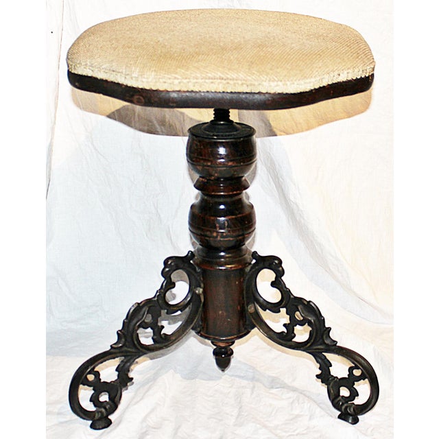 Prescott Bros Antique Piano Stool Chairish