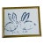 1970s Abstract Sketch Moon Rabbits Series by Elia Framed For Sale