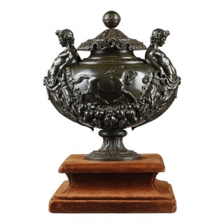 Patinated Bronze Covered Cup by F. Barbedienne, 1850 For Sale