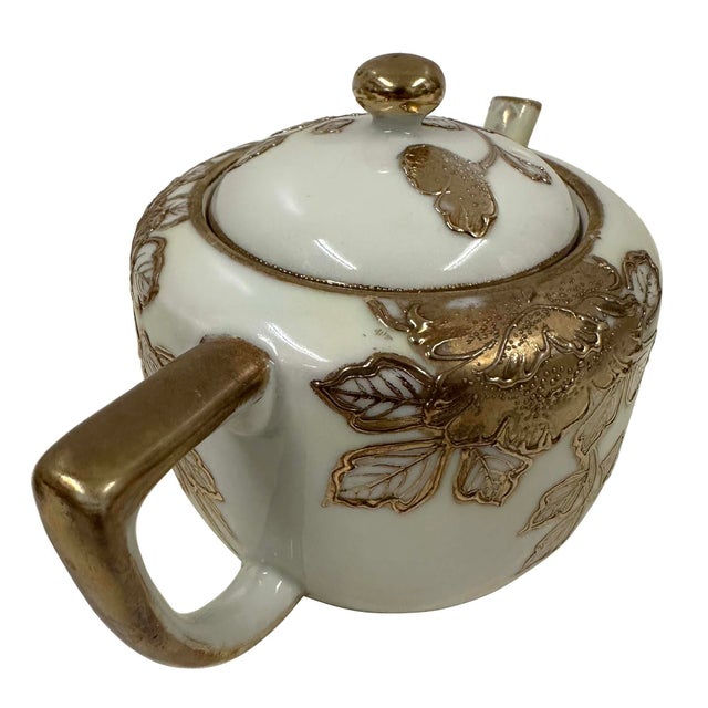 Antique Nippon Nagoya Shofu Gold Porcelain Tea Set for Four For Sale - Image 11 of 15