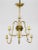 Mid Century Brass & Glass Undulating 6-Arm Chandelier For Sale - Image 9 of 9