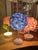 Hydrangea-Shaped Fabric Ambient Table Lamp For Sale - Image 4 of 9