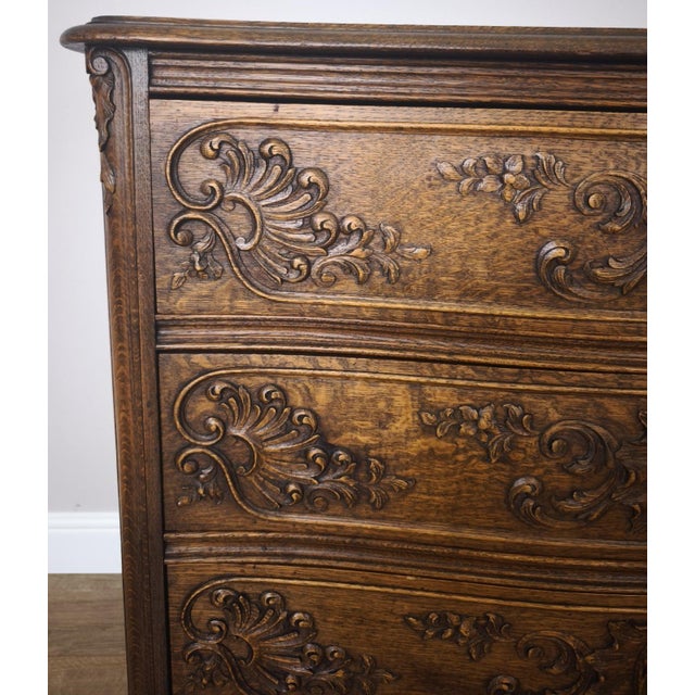 Brown French Louis XVI Chest of Drawers in Oak For Sale - Image 8 of 14