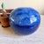 Vintage Blue Earthenware Orb Globe Ceramic Pottery Signed Gilbert For Sale - Image 9 of 10