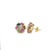 Contemporary 3.20 Carat Multi-Color Sapphire Yellow Gold Stud Earrings - a Pair For Sale - Image 3 of 6