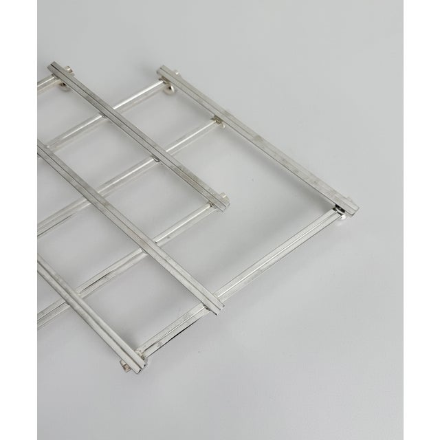 1940s Adnet Silver Plate Trivet, Attributed For Sale - Image 11 of 15