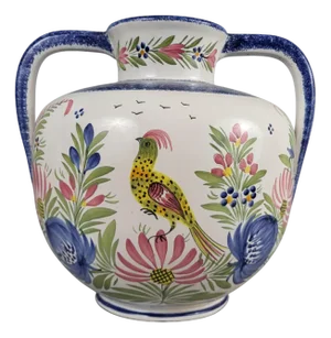 Earthenware Ball Vase from Quimper, 1950s