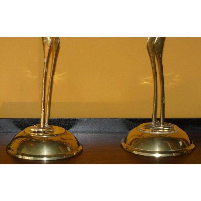 Gold Brass Ibis Sculptures, France, 1960s, Set of 2 For Sale - Image 8 of 12
